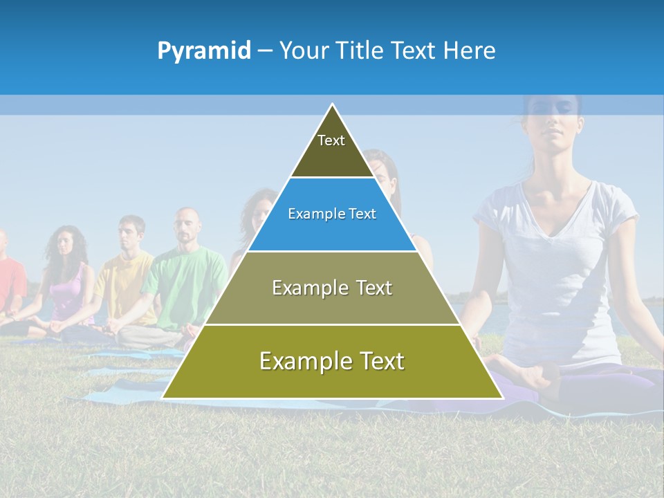 A Group Of People Sitting In A Yoga Pose PowerPoint Template