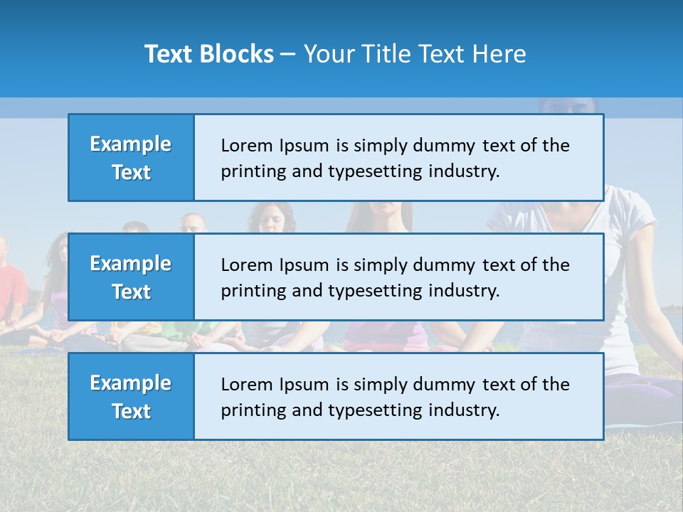 A Group Of People Sitting In A Yoga Pose PowerPoint Template