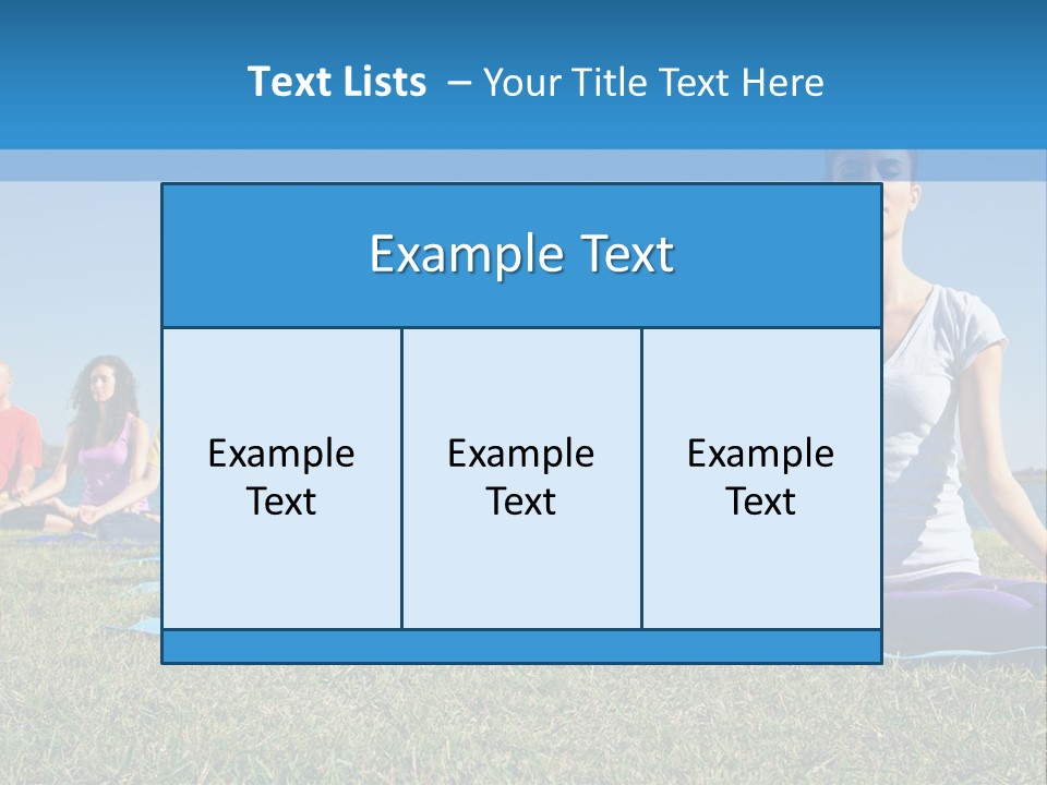 A Group Of People Sitting In A Yoga Pose PowerPoint Template