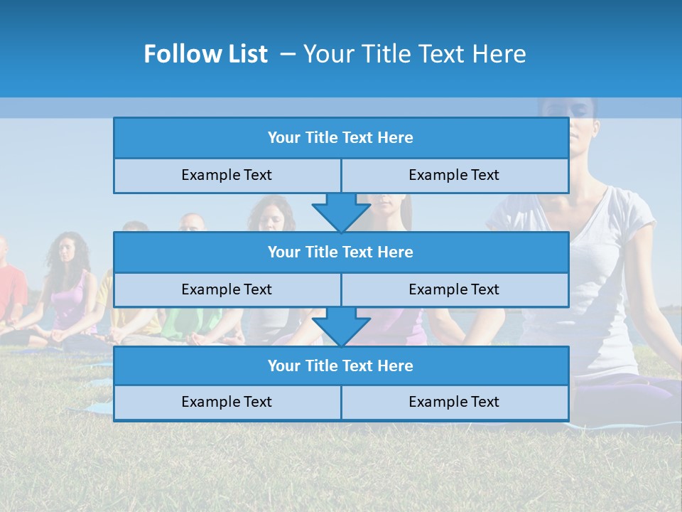 A Group Of People Sitting In A Yoga Pose PowerPoint Template