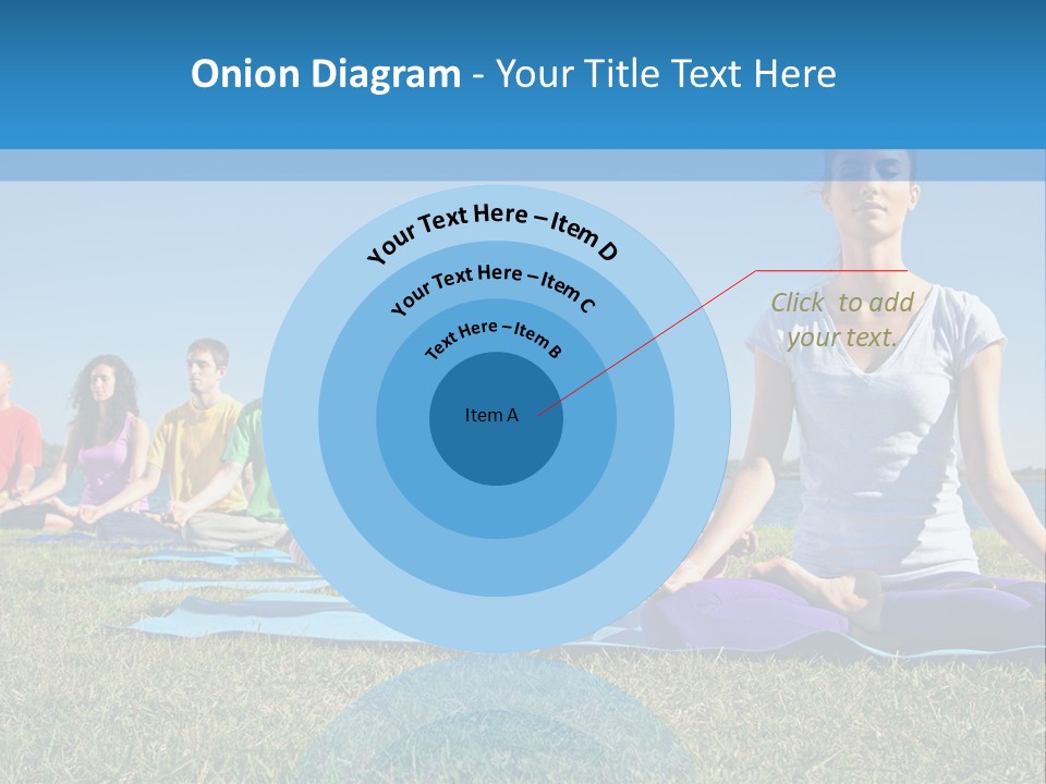 A Group Of People Sitting In A Yoga Pose PowerPoint Template