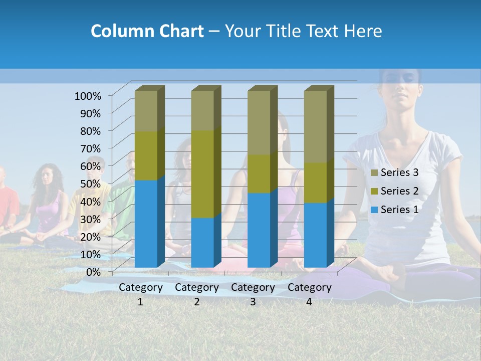 A Group Of People Sitting In A Yoga Pose PowerPoint Template