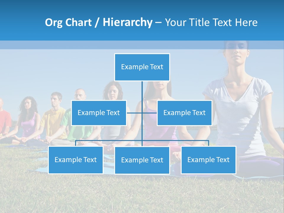 A Group Of People Sitting In A Yoga Pose PowerPoint Template