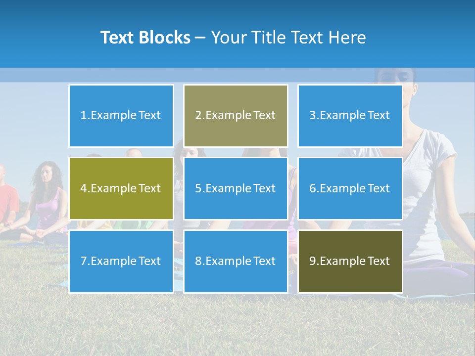 A Group Of People Sitting In A Yoga Pose PowerPoint Template