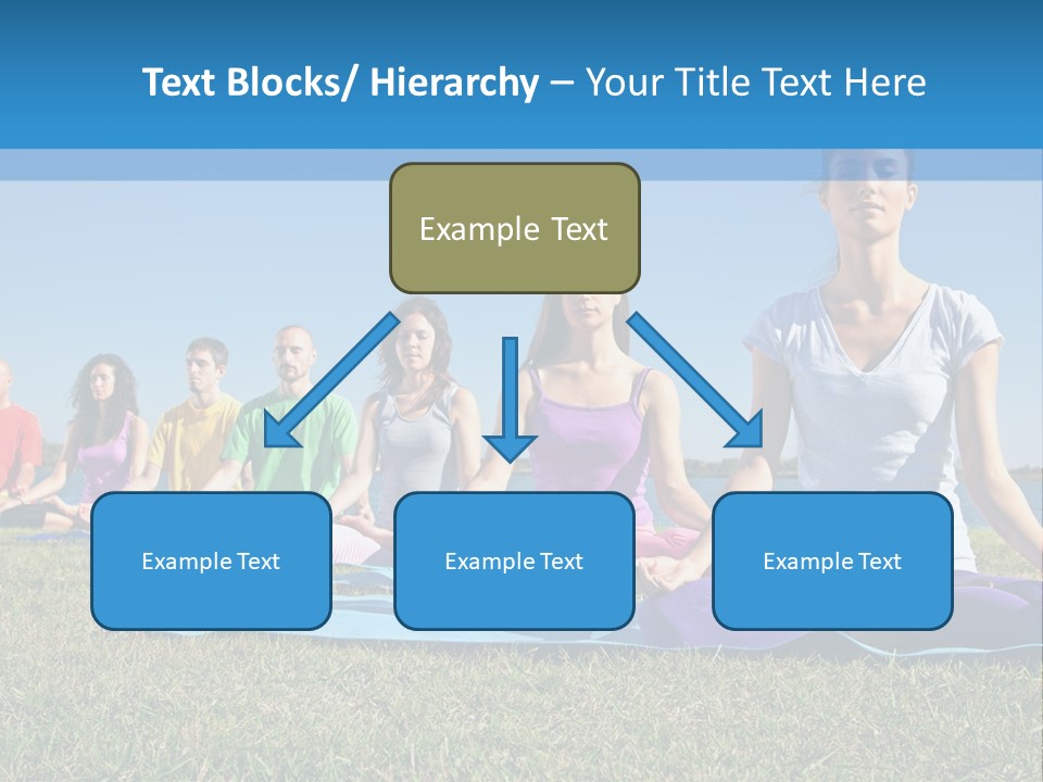 A Group Of People Sitting In A Yoga Pose PowerPoint Template