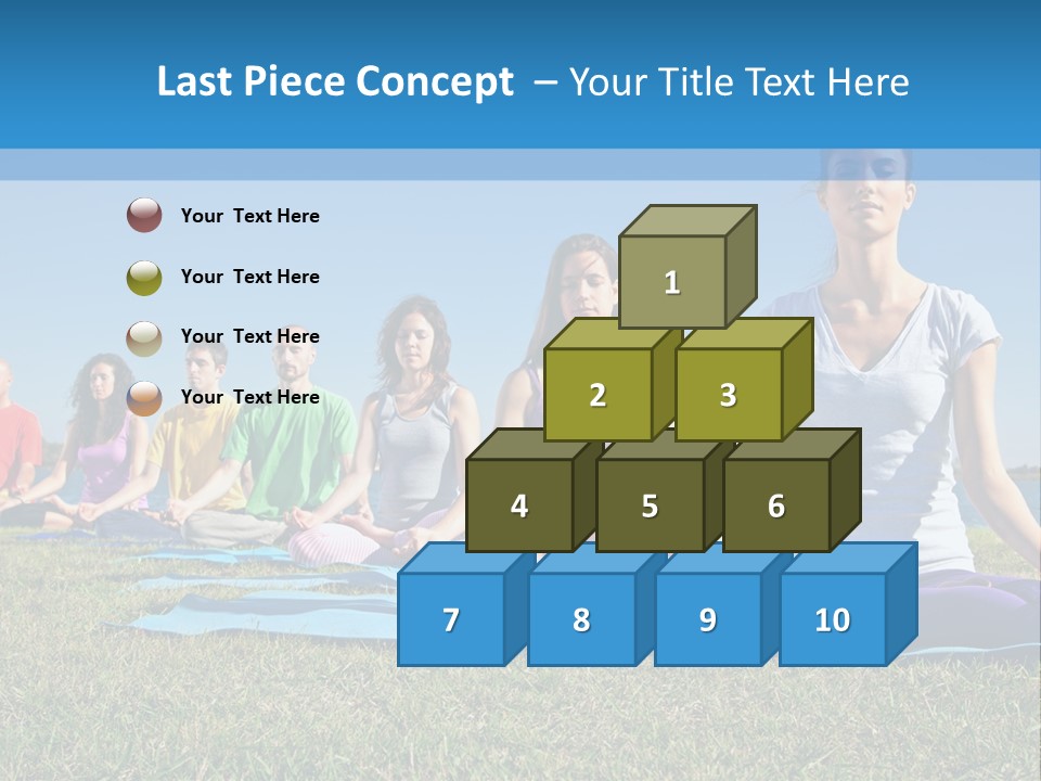 A Group Of People Sitting In A Yoga Pose PowerPoint Template