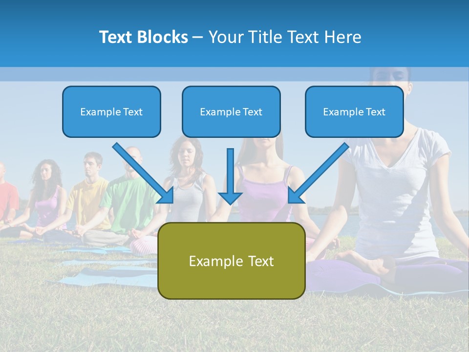 A Group Of People Sitting In A Yoga Pose PowerPoint Template