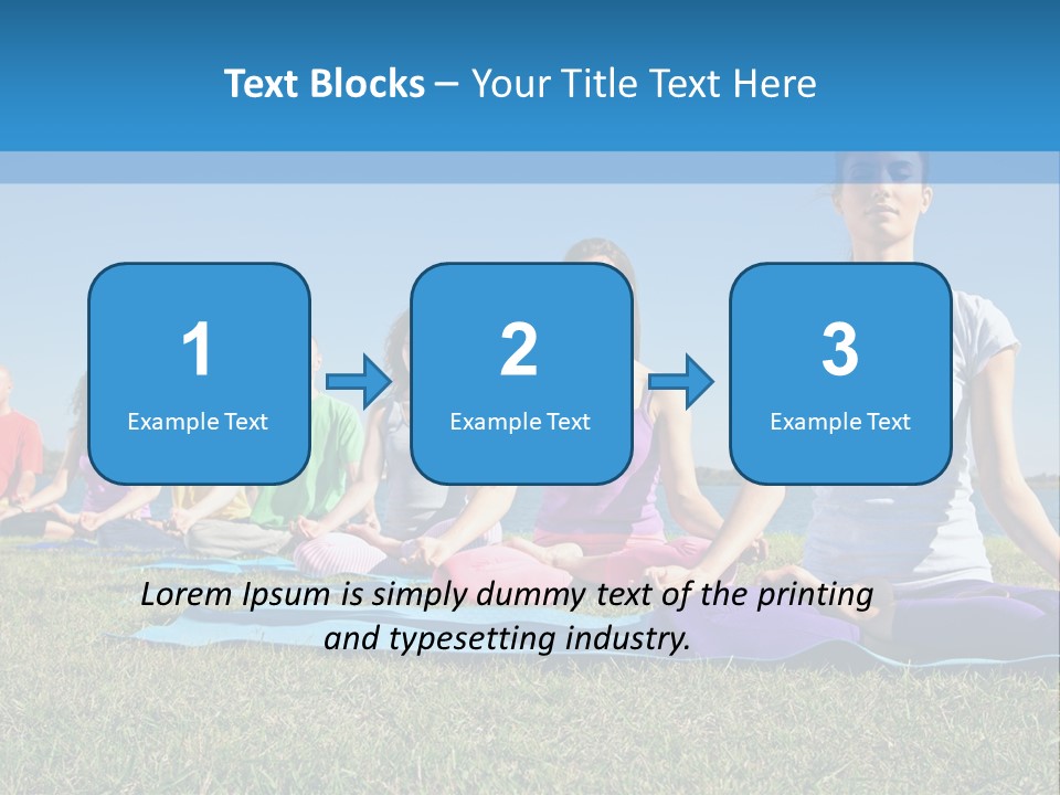 A Group Of People Sitting In A Yoga Pose PowerPoint Template