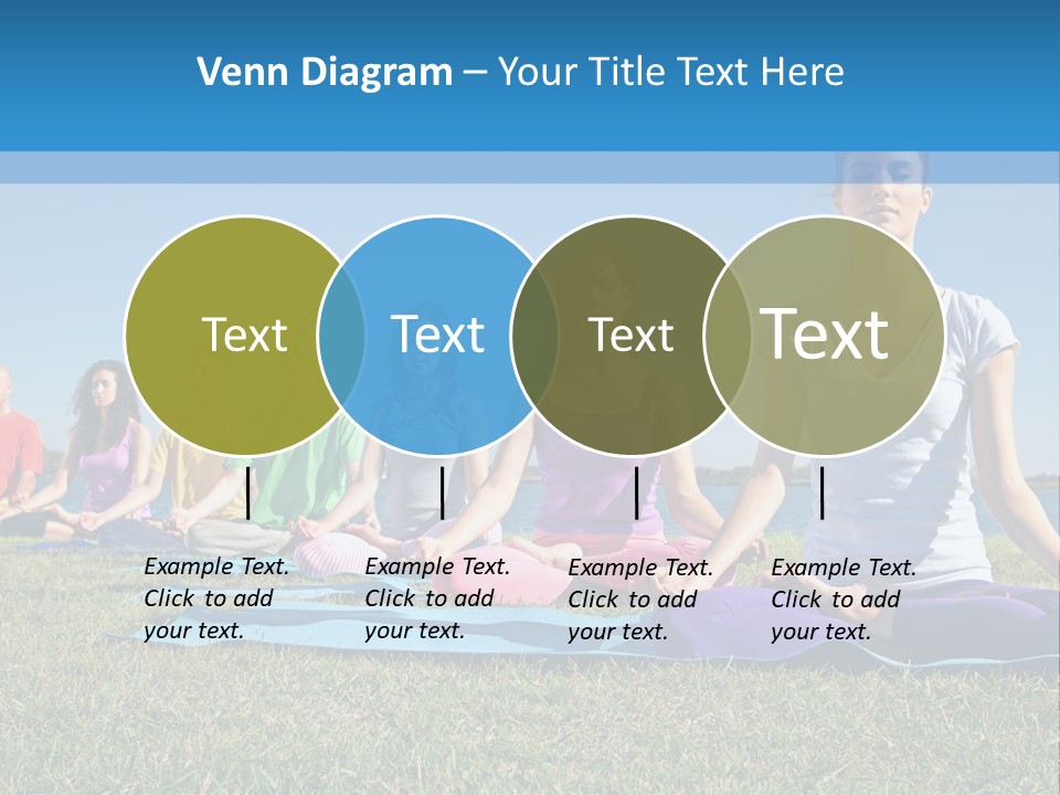 A Group Of People Sitting In A Yoga Pose PowerPoint Template