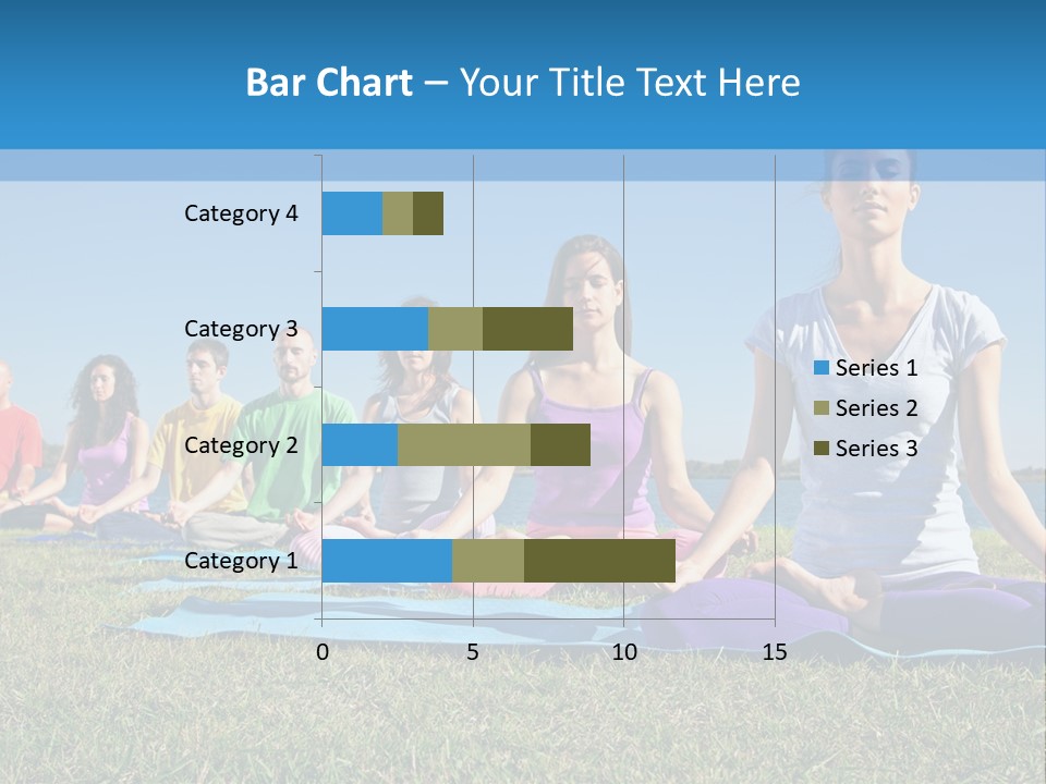 A Group Of People Sitting In A Yoga Pose PowerPoint Template