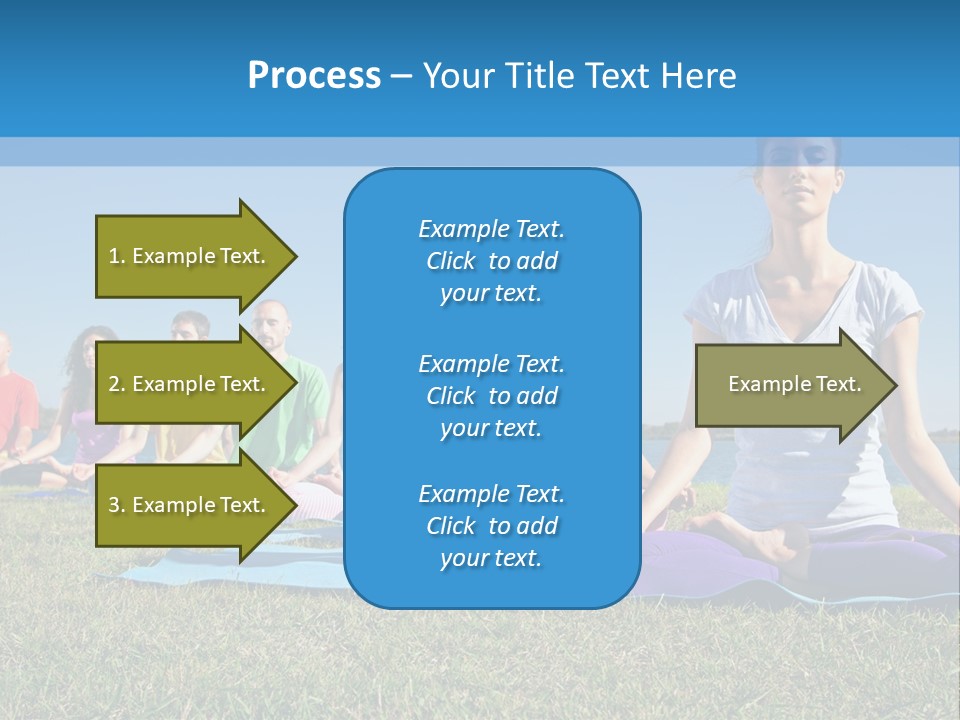 A Group Of People Sitting In A Yoga Pose PowerPoint Template