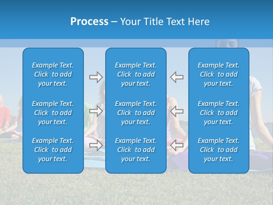 A Group Of People Sitting In A Yoga Pose PowerPoint Template