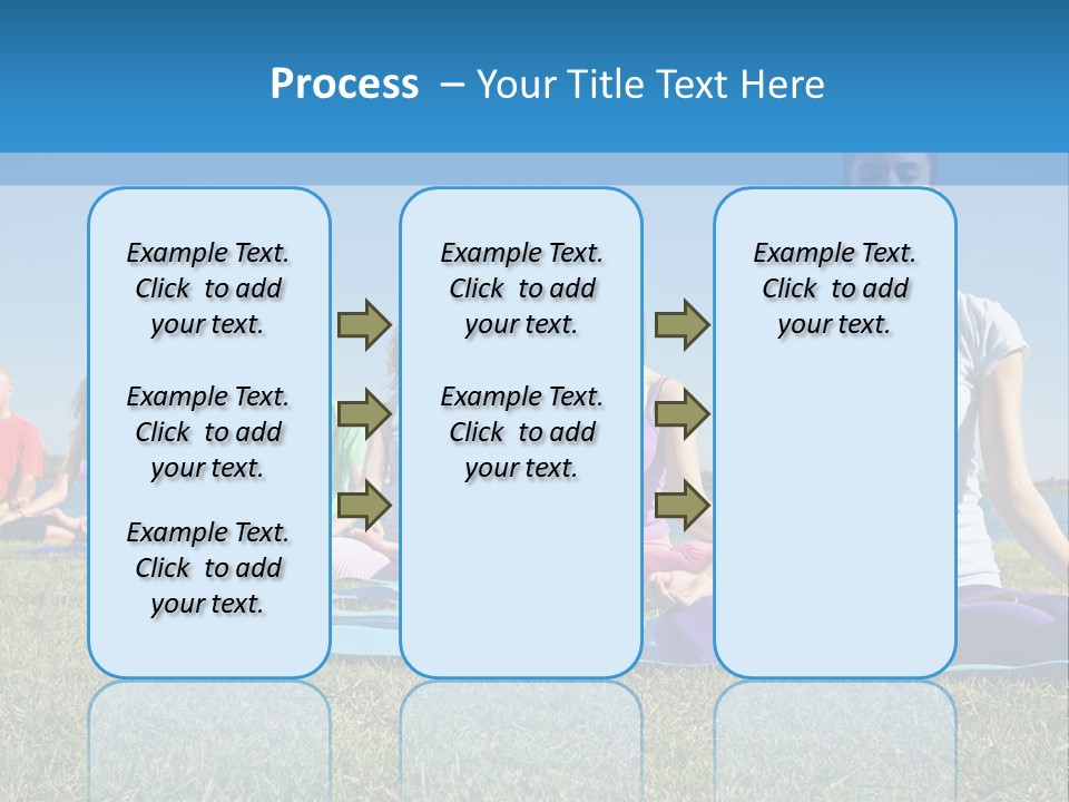 A Group Of People Sitting In A Yoga Pose PowerPoint Template