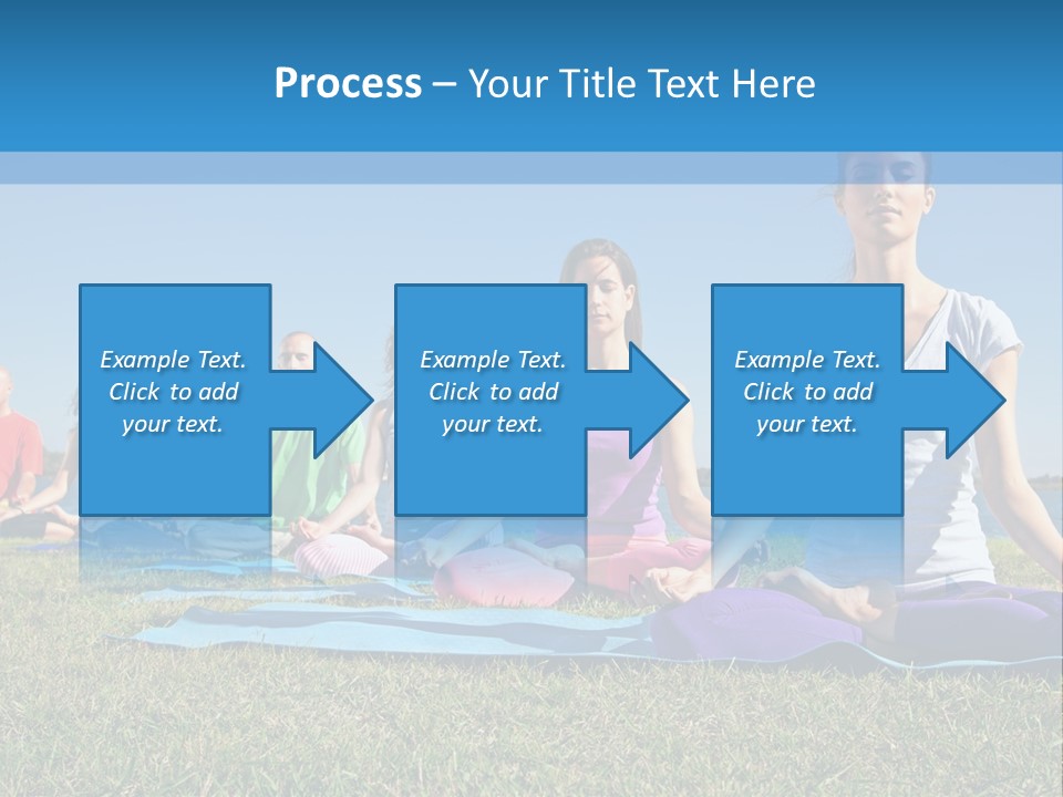 A Group Of People Sitting In A Yoga Pose PowerPoint Template