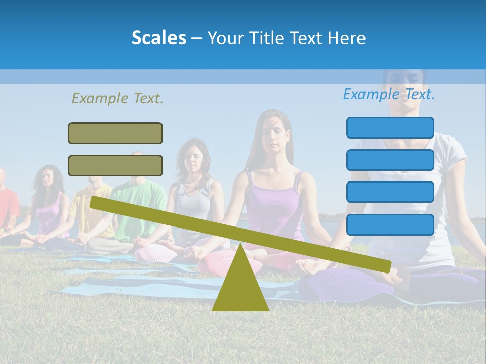 A Group Of People Sitting In A Yoga Pose PowerPoint Template