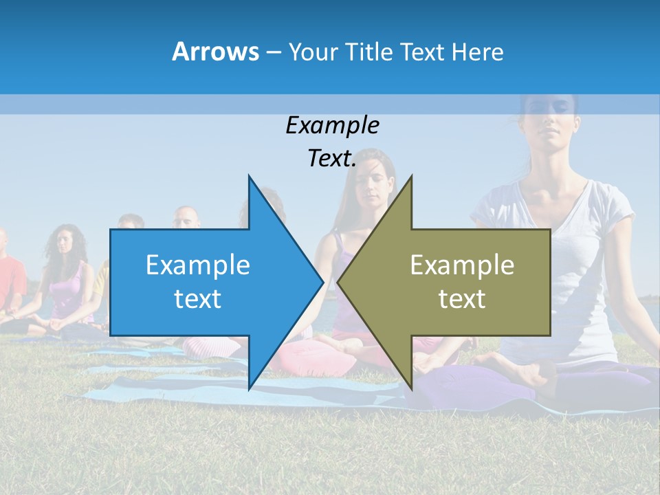 A Group Of People Sitting In A Yoga Pose PowerPoint Template