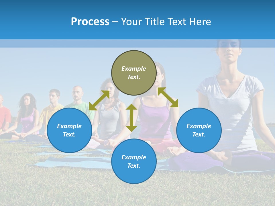 A Group Of People Sitting In A Yoga Pose PowerPoint Template