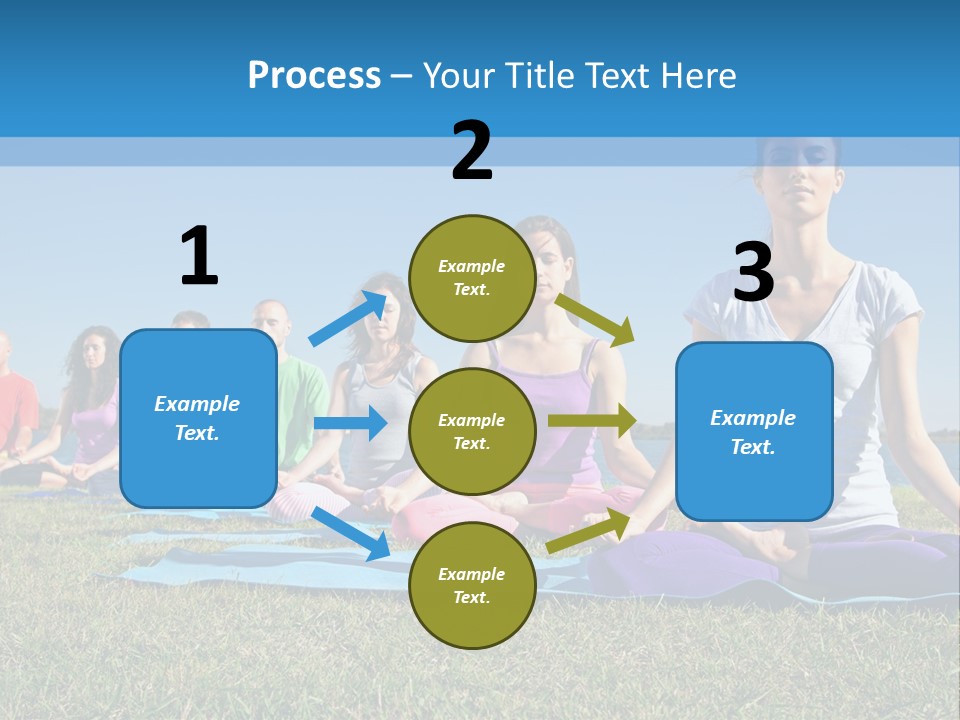 A Group Of People Sitting In A Yoga Pose PowerPoint Template
