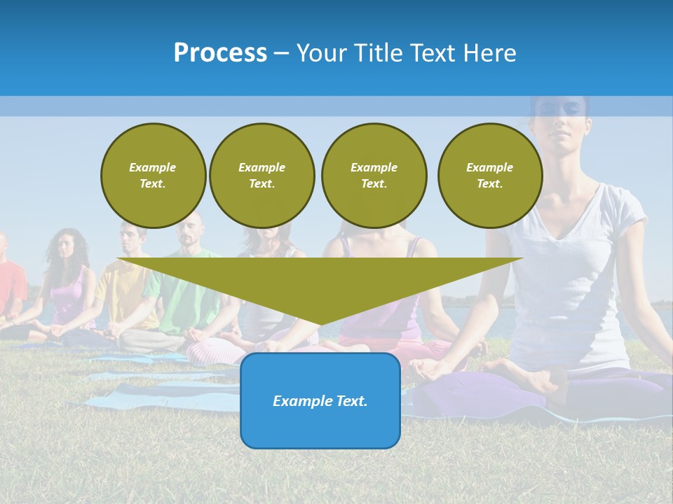 A Group Of People Sitting In A Yoga Pose PowerPoint Template