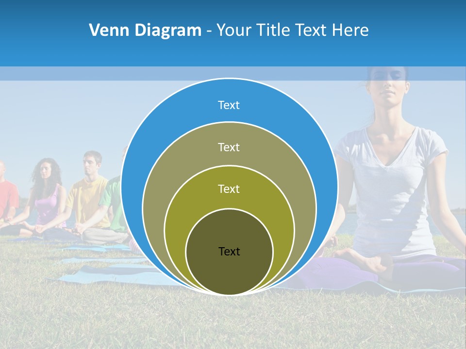 A Group Of People Sitting In A Yoga Pose PowerPoint Template