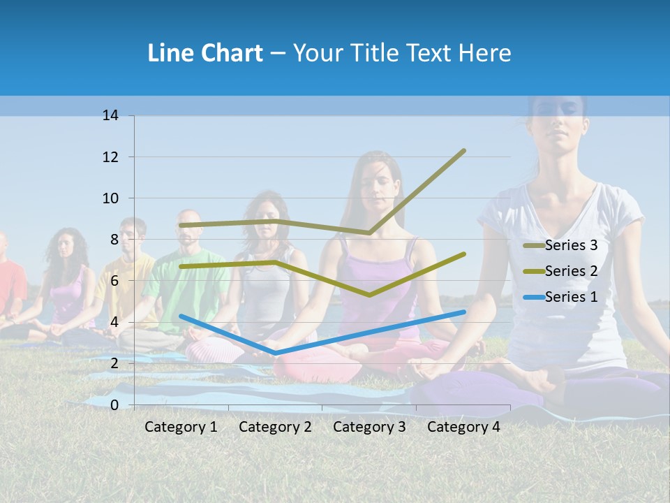 A Group Of People Sitting In A Yoga Pose PowerPoint Template