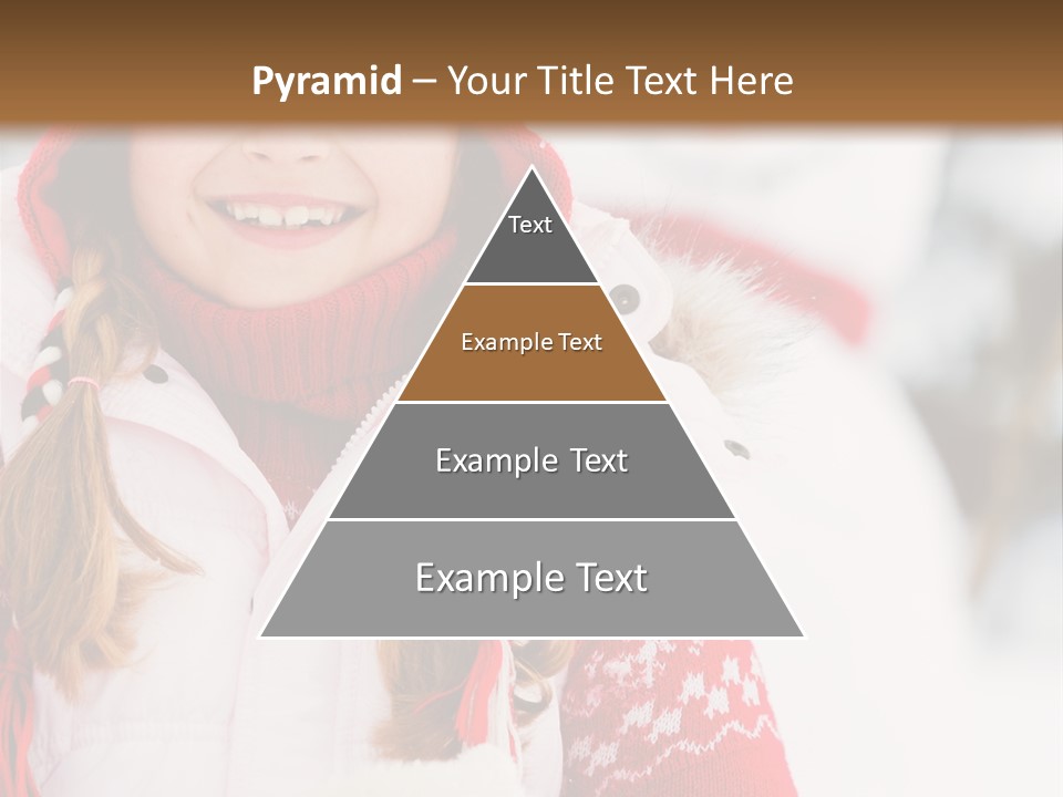 A Little Girl In A Red Hat And A Red Jacket Holding A White Snowman PowerPoint Template