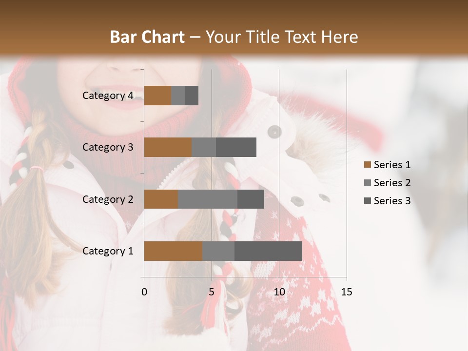 A Little Girl In A Red Hat And A Red Jacket Holding A White Snowman PowerPoint Template