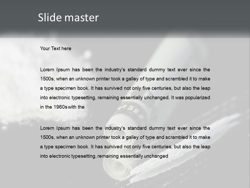 A Black And White Photo Of A Tube Of Toothpaste PowerPoint Template