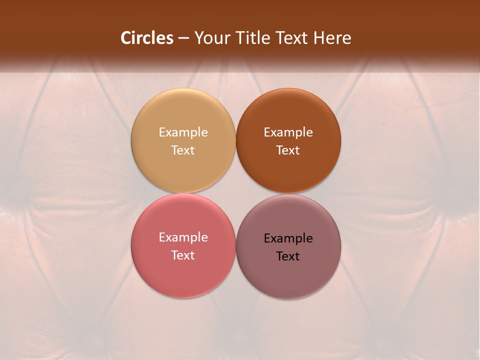 A Brown Leather Upholstered Wall With A Name Of Presentation PowerPoint Template