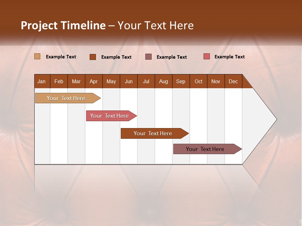 A Brown Leather Upholstered Wall With A Name Of Presentation PowerPoint Template