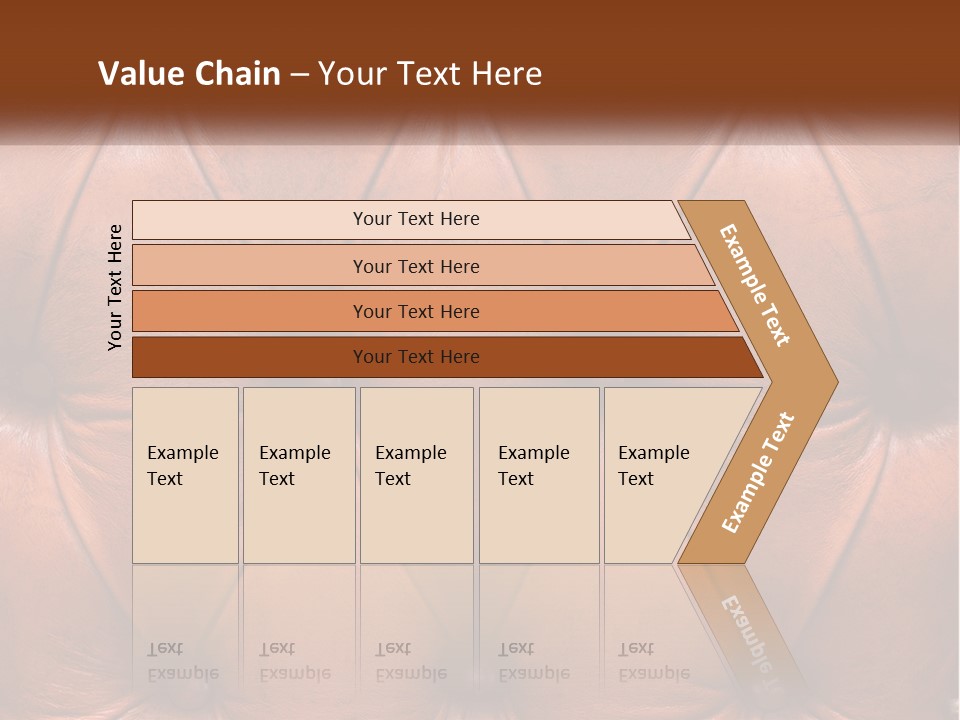 A Brown Leather Upholstered Wall With A Name Of Presentation PowerPoint Template