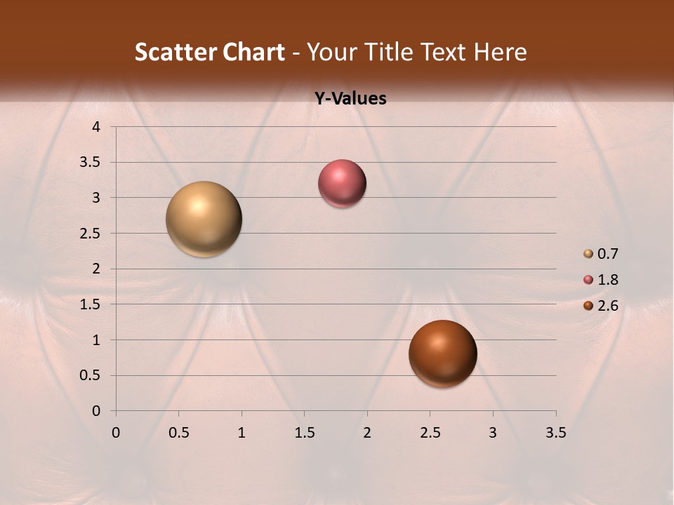 A Brown Leather Upholstered Wall With A Name Of Presentation PowerPoint Template