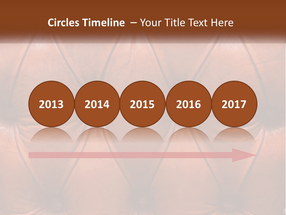 A Brown Leather Upholstered Wall With A Name Of Presentation PowerPoint Template