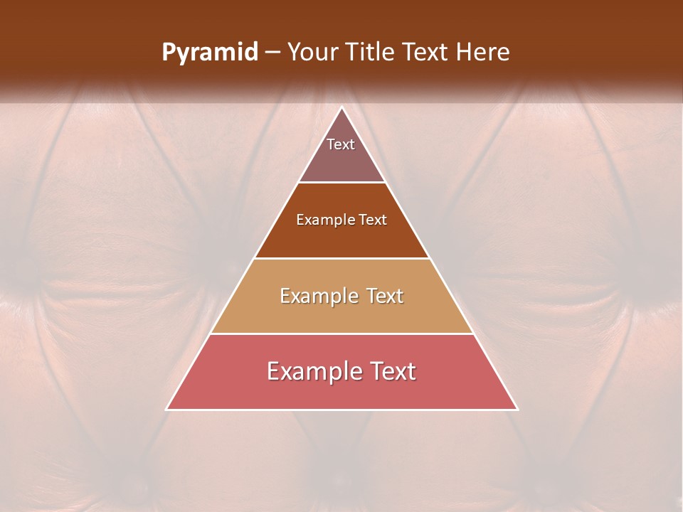 A Brown Leather Upholstered Wall With A Name Of Presentation PowerPoint Template