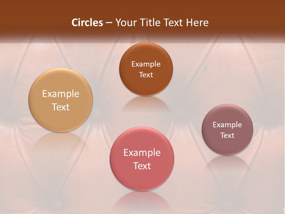 A Brown Leather Upholstered Wall With A Name Of Presentation PowerPoint Template