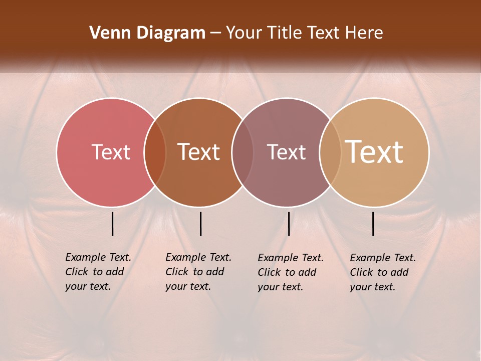 A Brown Leather Upholstered Wall With A Name Of Presentation PowerPoint Template