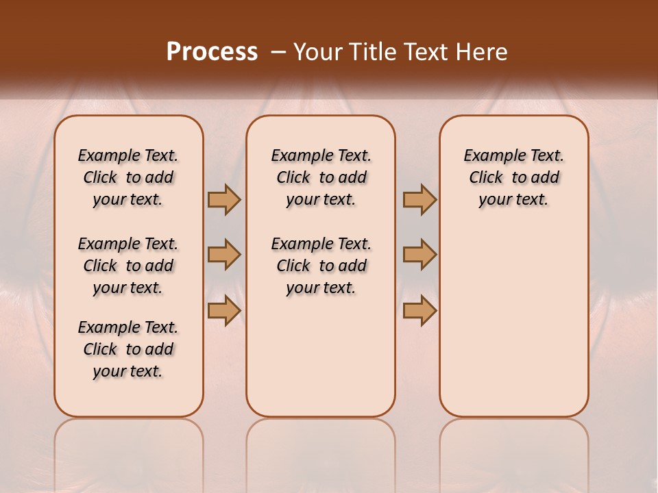 A Brown Leather Upholstered Wall With A Name Of Presentation PowerPoint Template