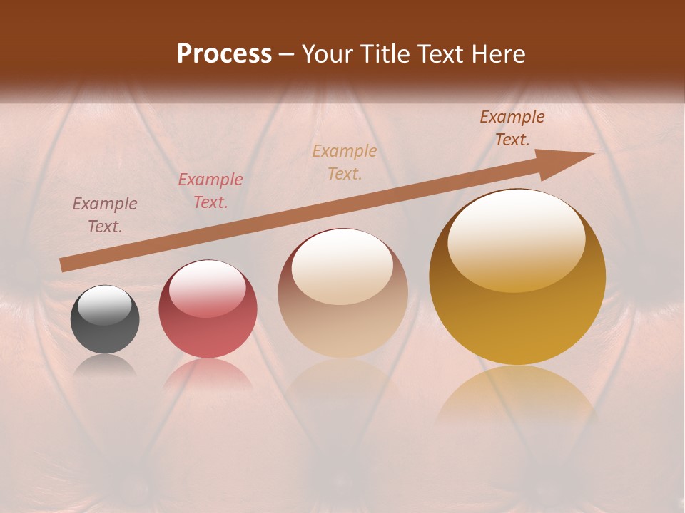 A Brown Leather Upholstered Wall With A Name Of Presentation PowerPoint Template