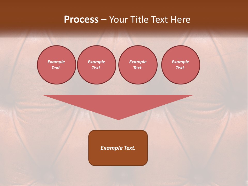 A Brown Leather Upholstered Wall With A Name Of Presentation PowerPoint Template