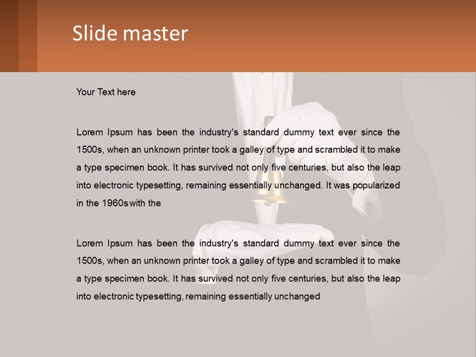 A Man In A Tuxedo Holding A Bell PowerPoint Template