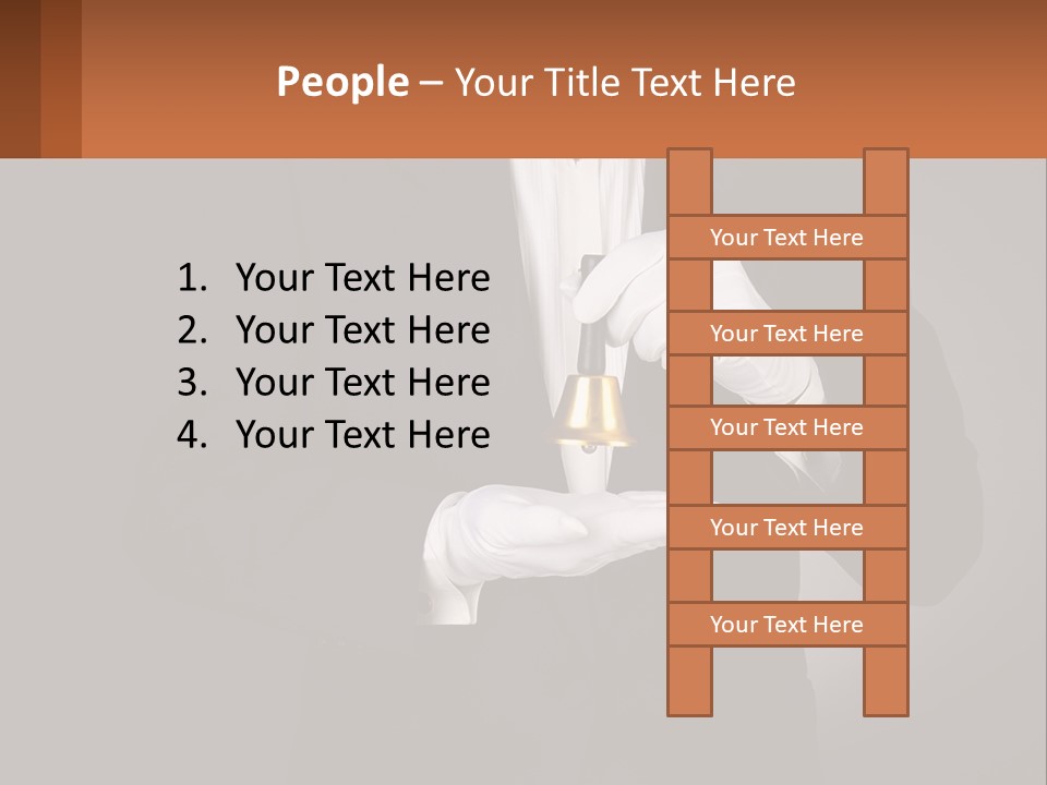 A Man In A Tuxedo Holding A Bell PowerPoint Template