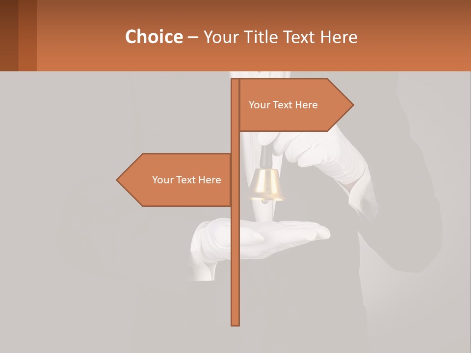 A Man In A Tuxedo Holding A Bell PowerPoint Template