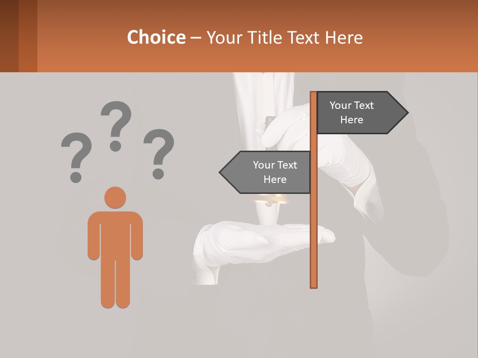 A Man In A Tuxedo Holding A Bell PowerPoint Template