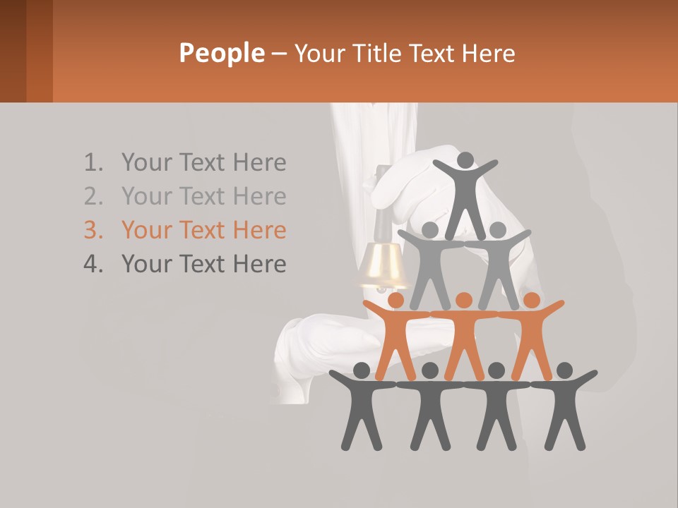 A Man In A Tuxedo Holding A Bell PowerPoint Template