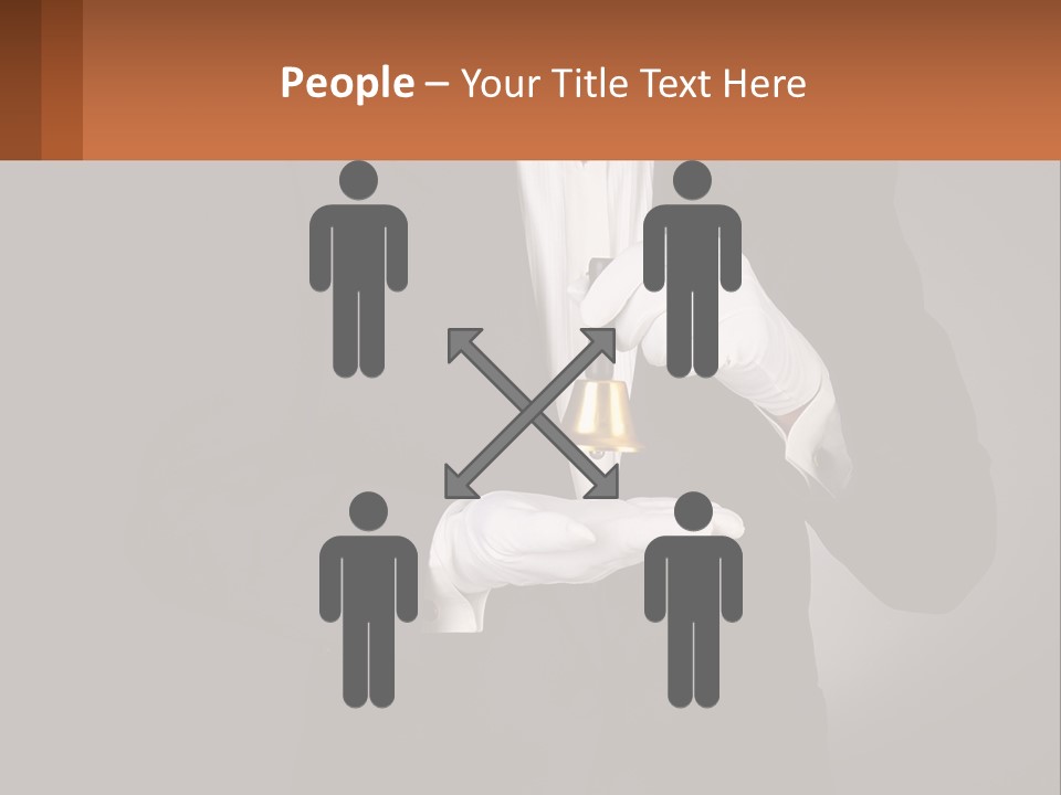 A Man In A Tuxedo Holding A Bell PowerPoint Template