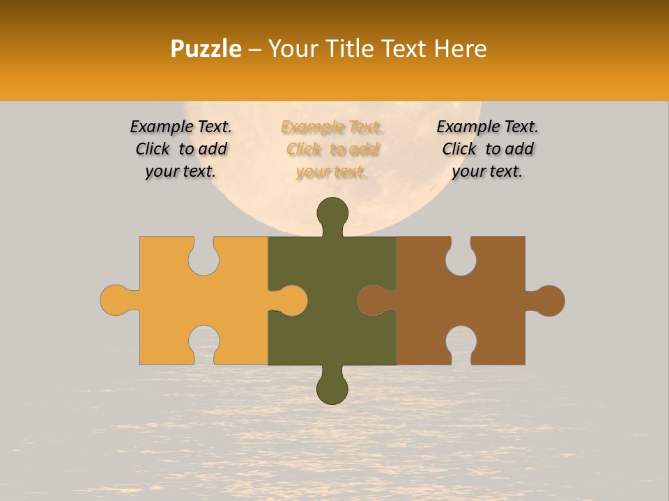 A Full Moon Over A Body Of Water PowerPoint Template