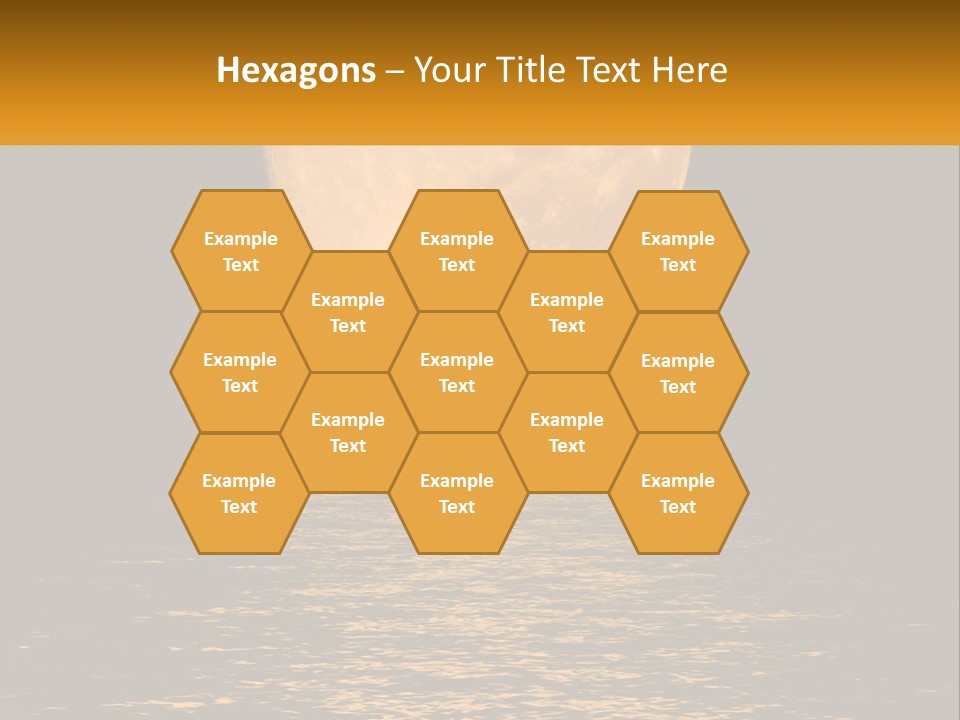 A Full Moon Over A Body Of Water PowerPoint Template