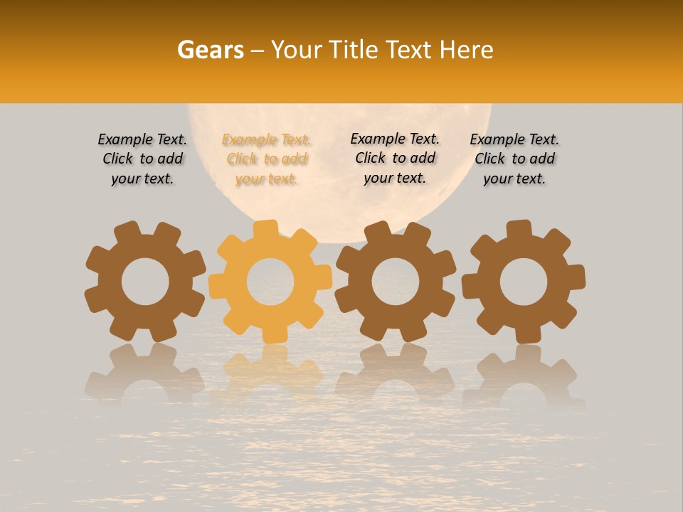 A Full Moon Over A Body Of Water PowerPoint Template