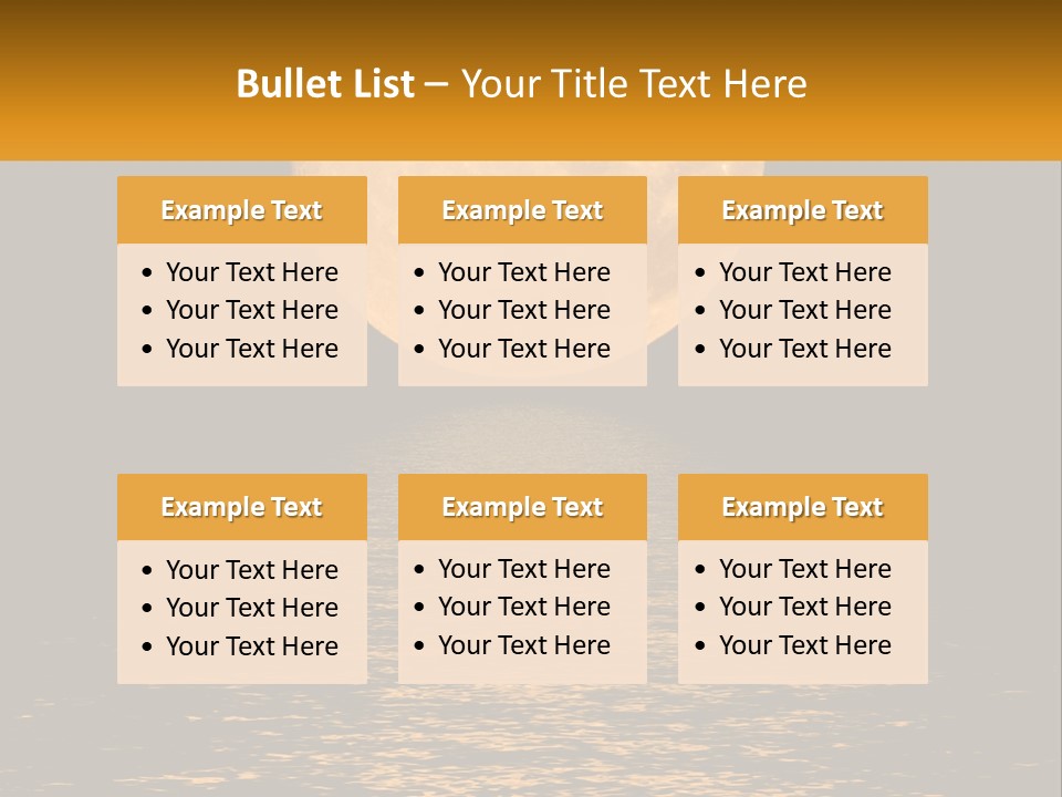 A Full Moon Over A Body Of Water PowerPoint Template