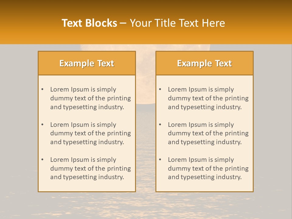 A Full Moon Over A Body Of Water PowerPoint Template
